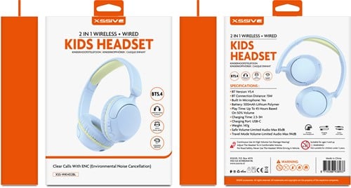 Xssive 2in1 Headset for Kids XSS-WKH02BL Blauw