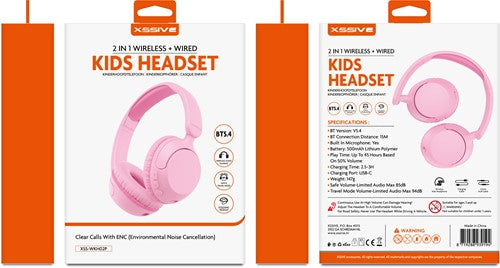 Xssive 2in1 Headset for Kids XSS-WKH02BP Pink