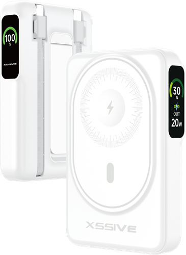 Magnetic Wireless Powerbank incl. Cable 10.000 mAh XS-PB43W - Wit