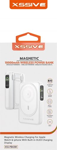 Magnetic Wireless Powerbank incl. Cable 10.000 mAh XS-PB43W - Wit